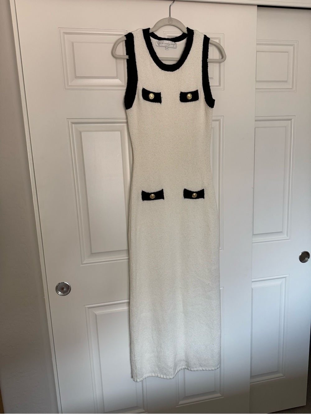 Endless Rose Cream Crochet Knit Midi Dress - Picture 2 of 9